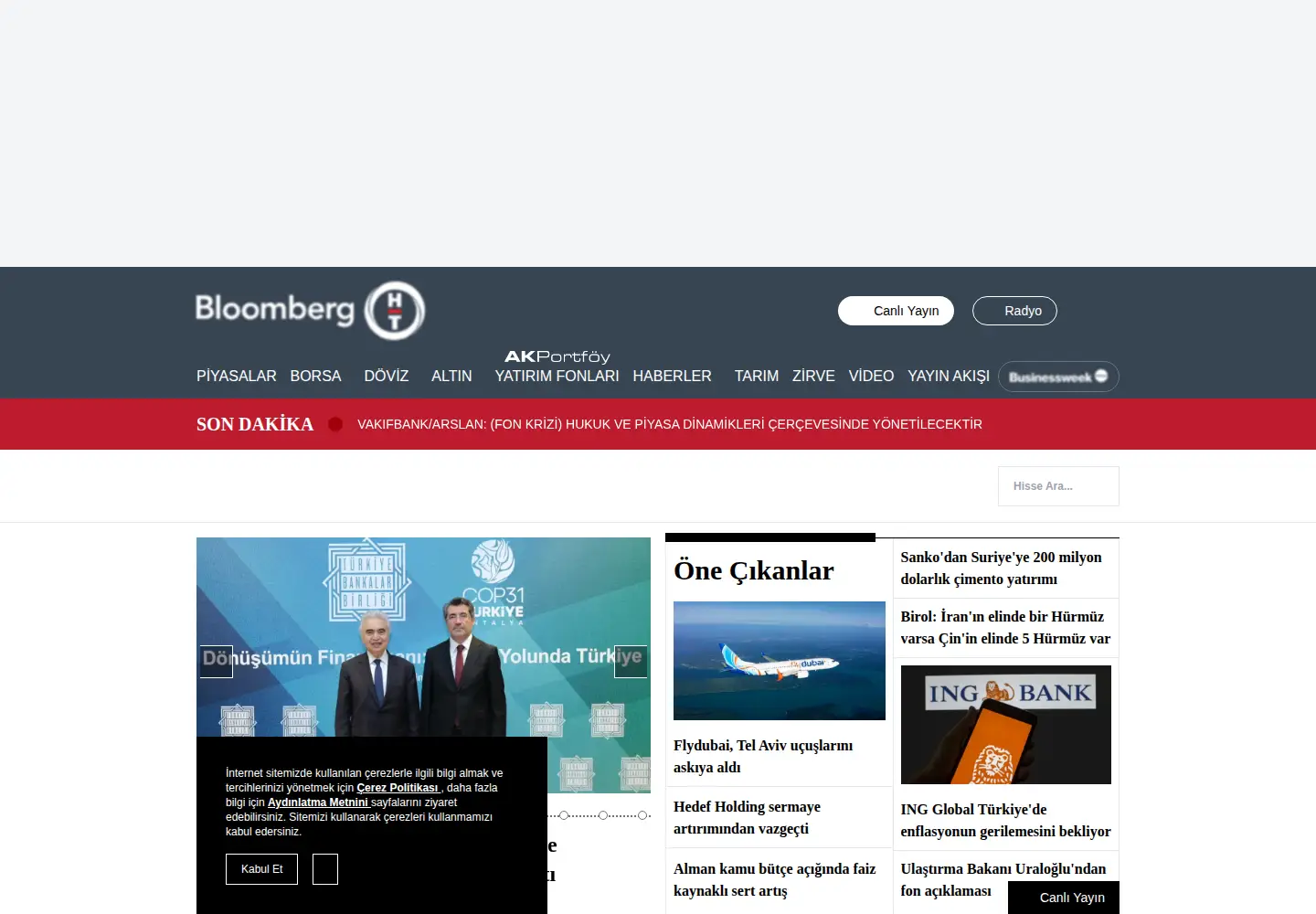 Screenshot of bloomberght.com