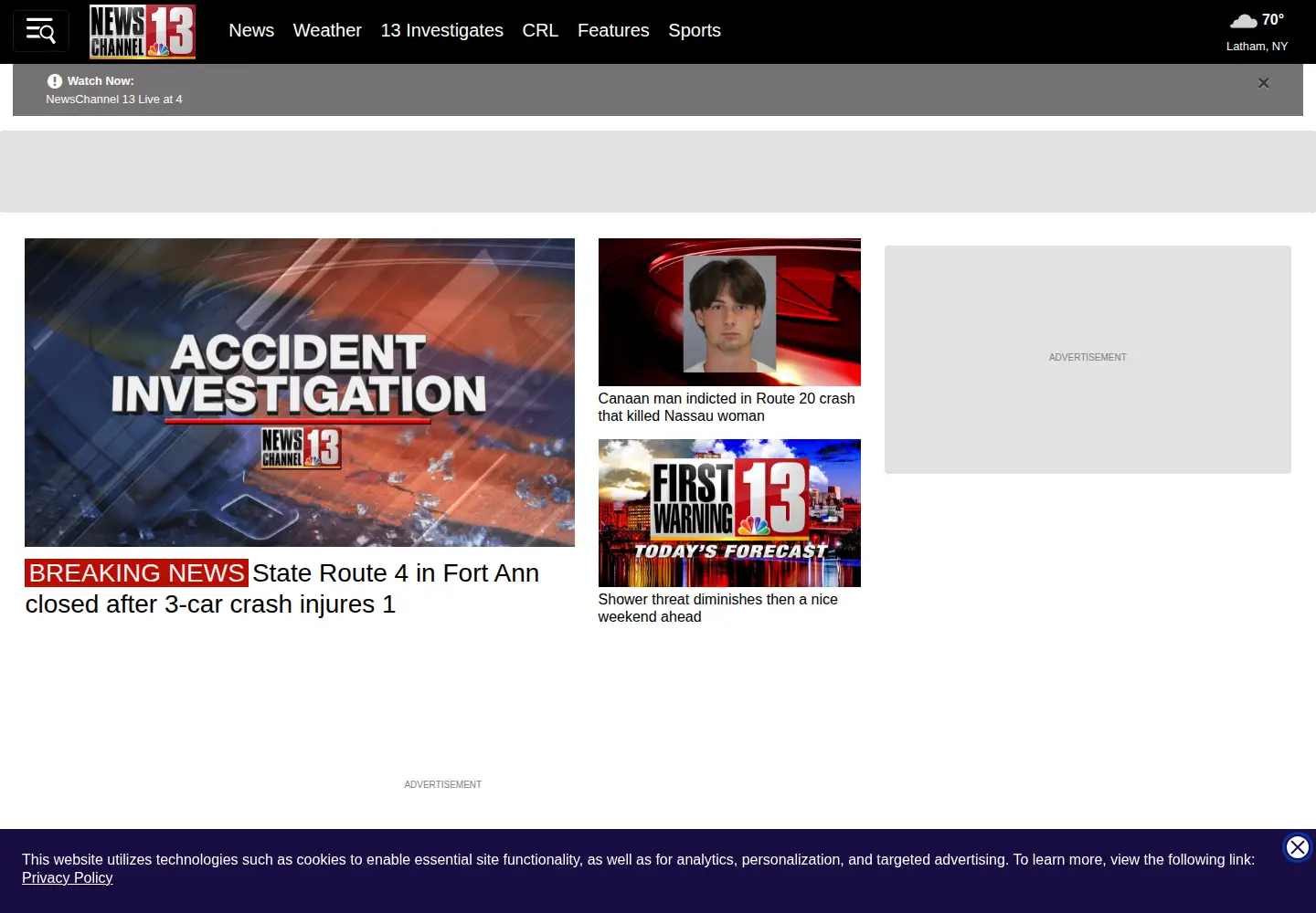 Screenshot of wnyt.com