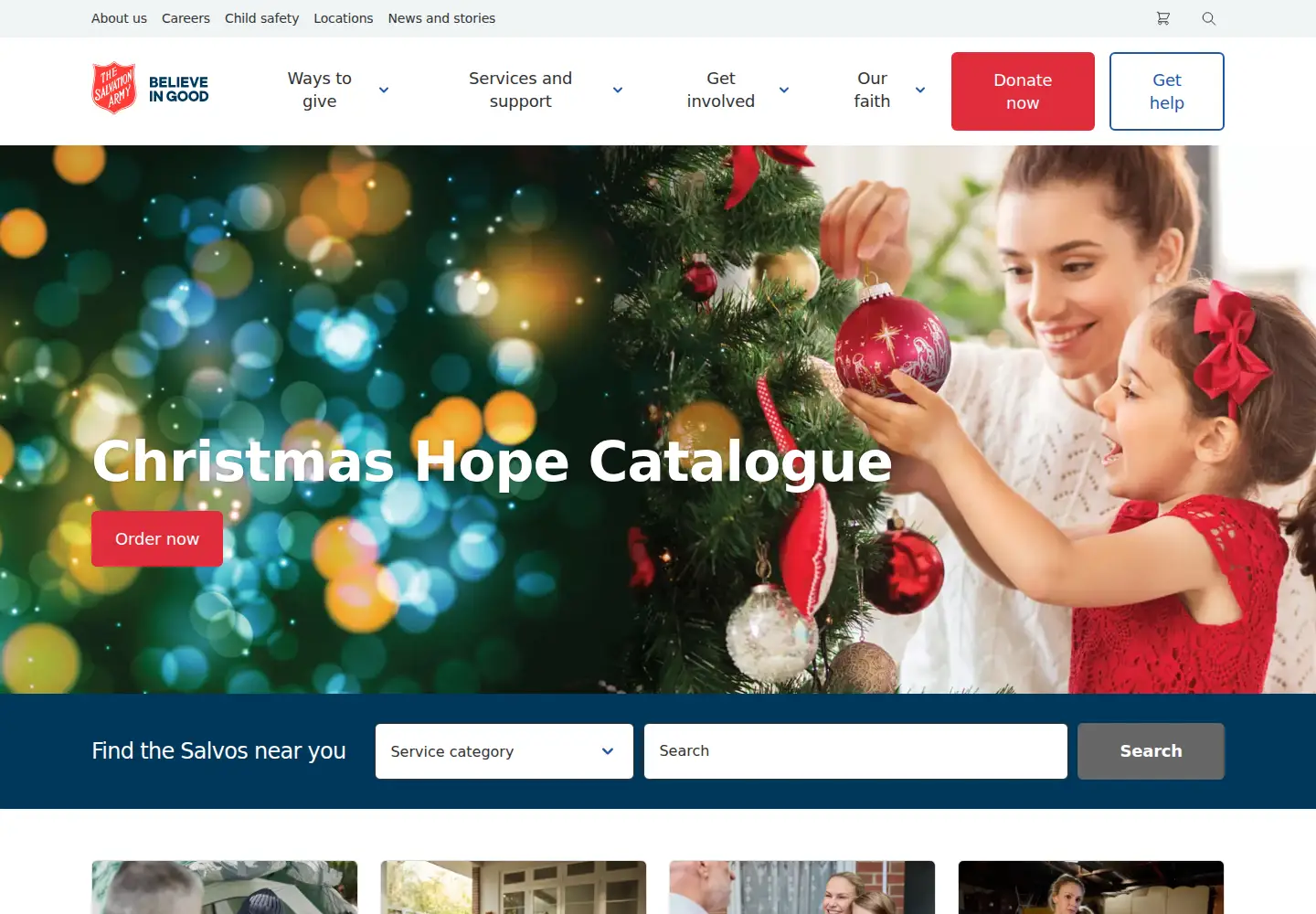 Screenshot of salvationarmy.org.au