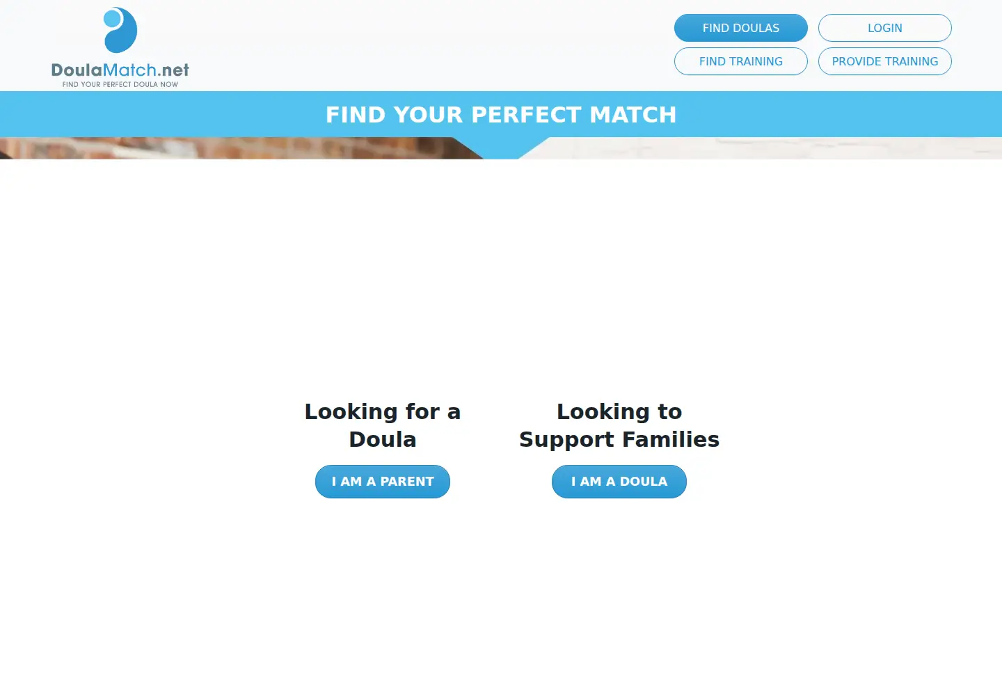 Screenshot of doulamatch.net