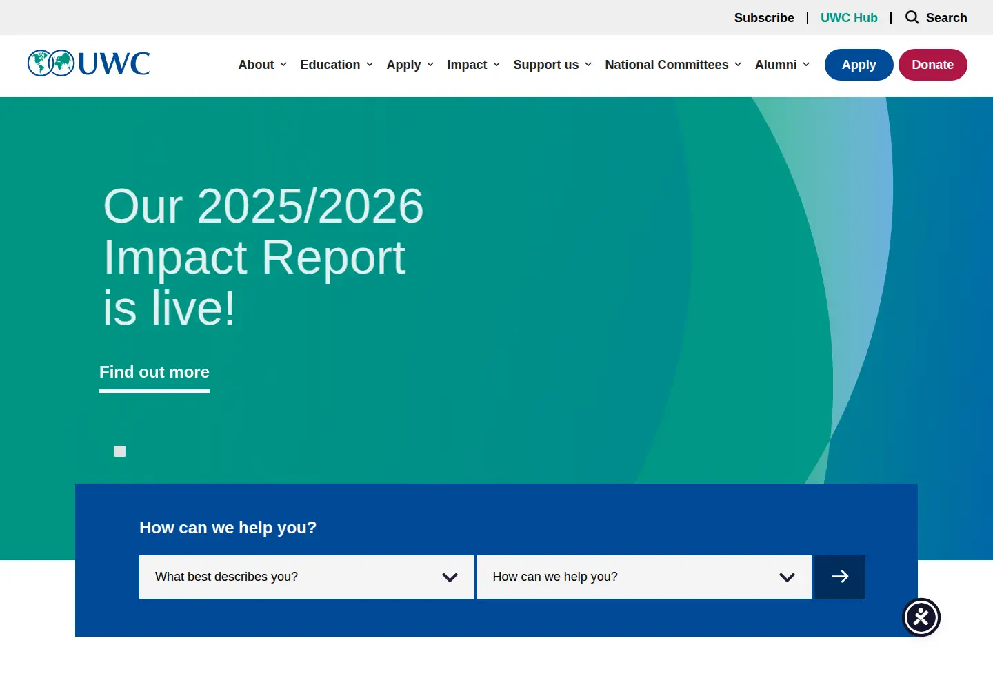Screenshot of uwc.org