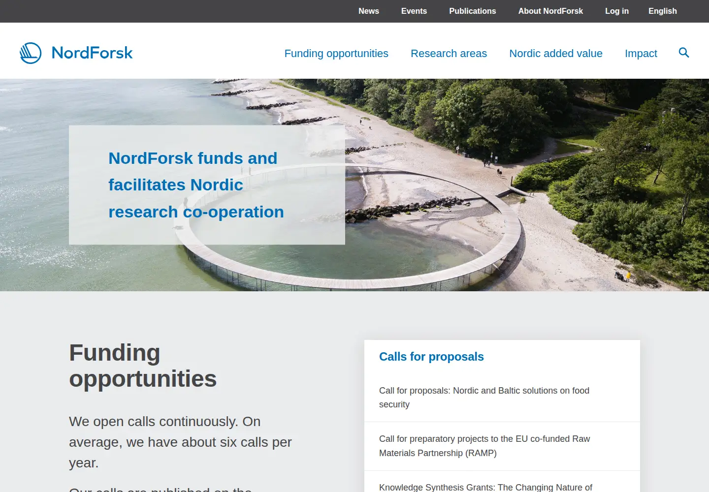 Screenshot of nordforsk.org