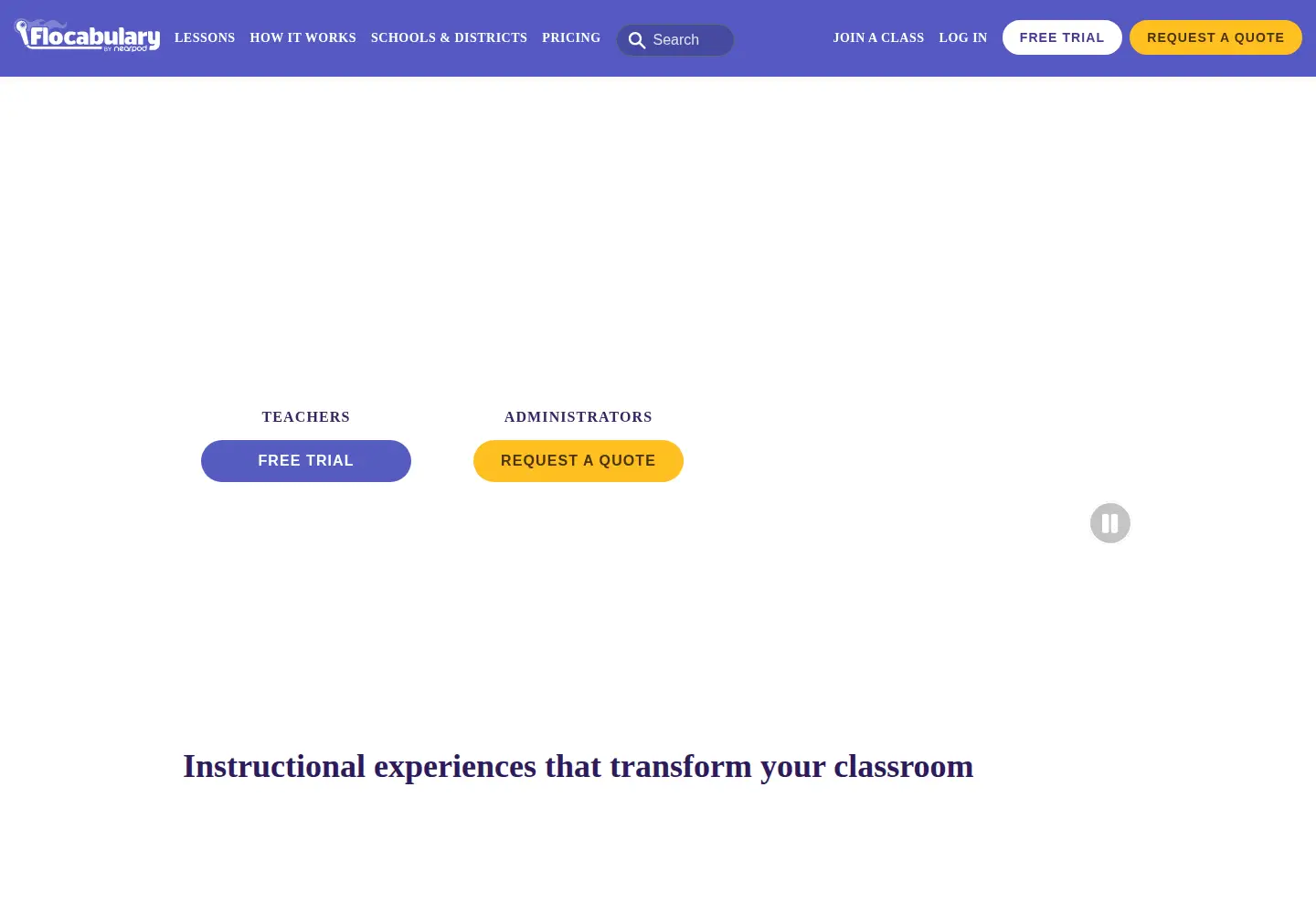 Screenshot of flocabulary.com