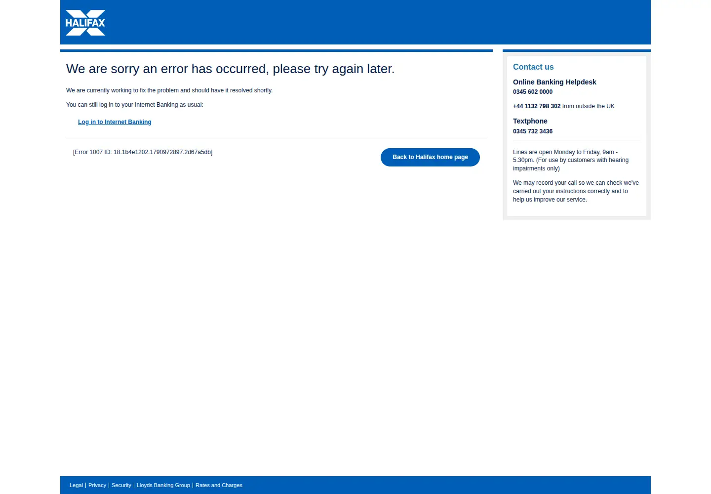 Screenshot of halifax.co.uk