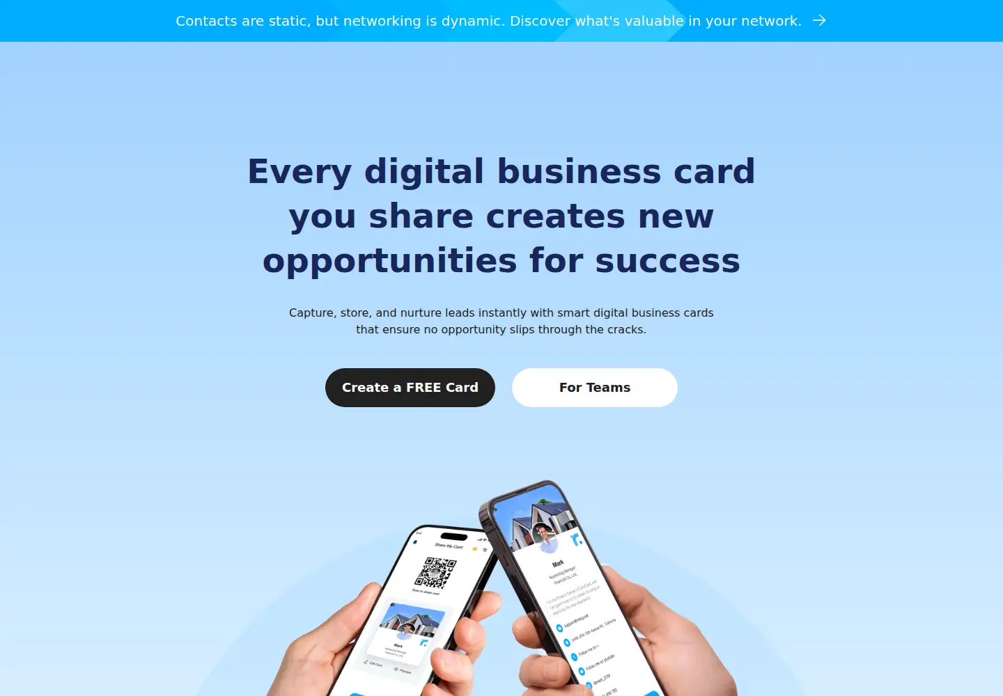 Screenshot of camcard.com