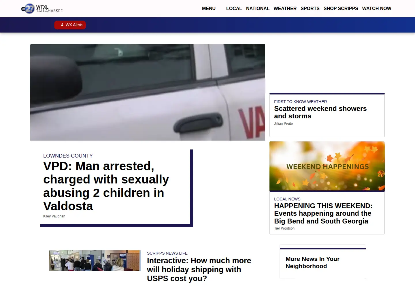 Screenshot of wtxl.com