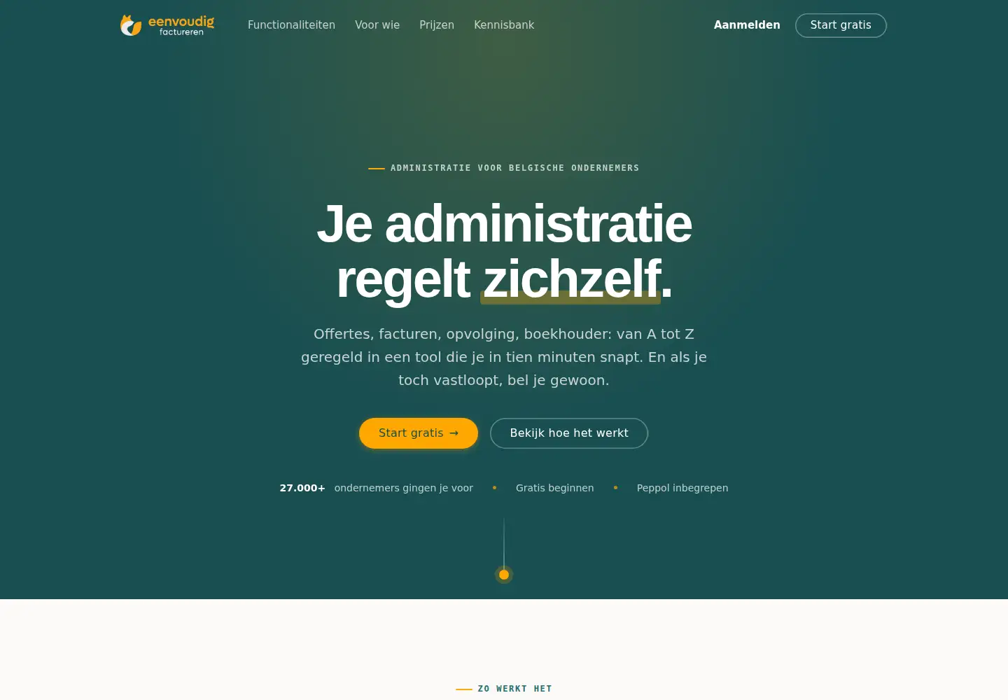 Screenshot of eenvoudigfactureren.be