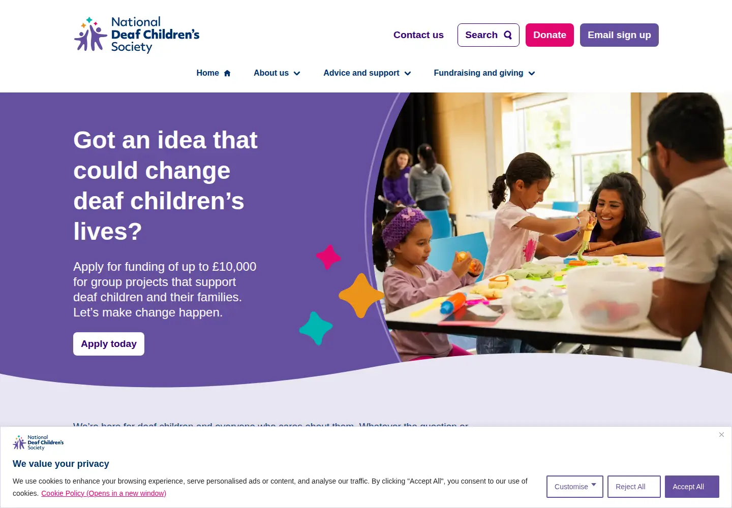 Screenshot of ndcs.org.uk