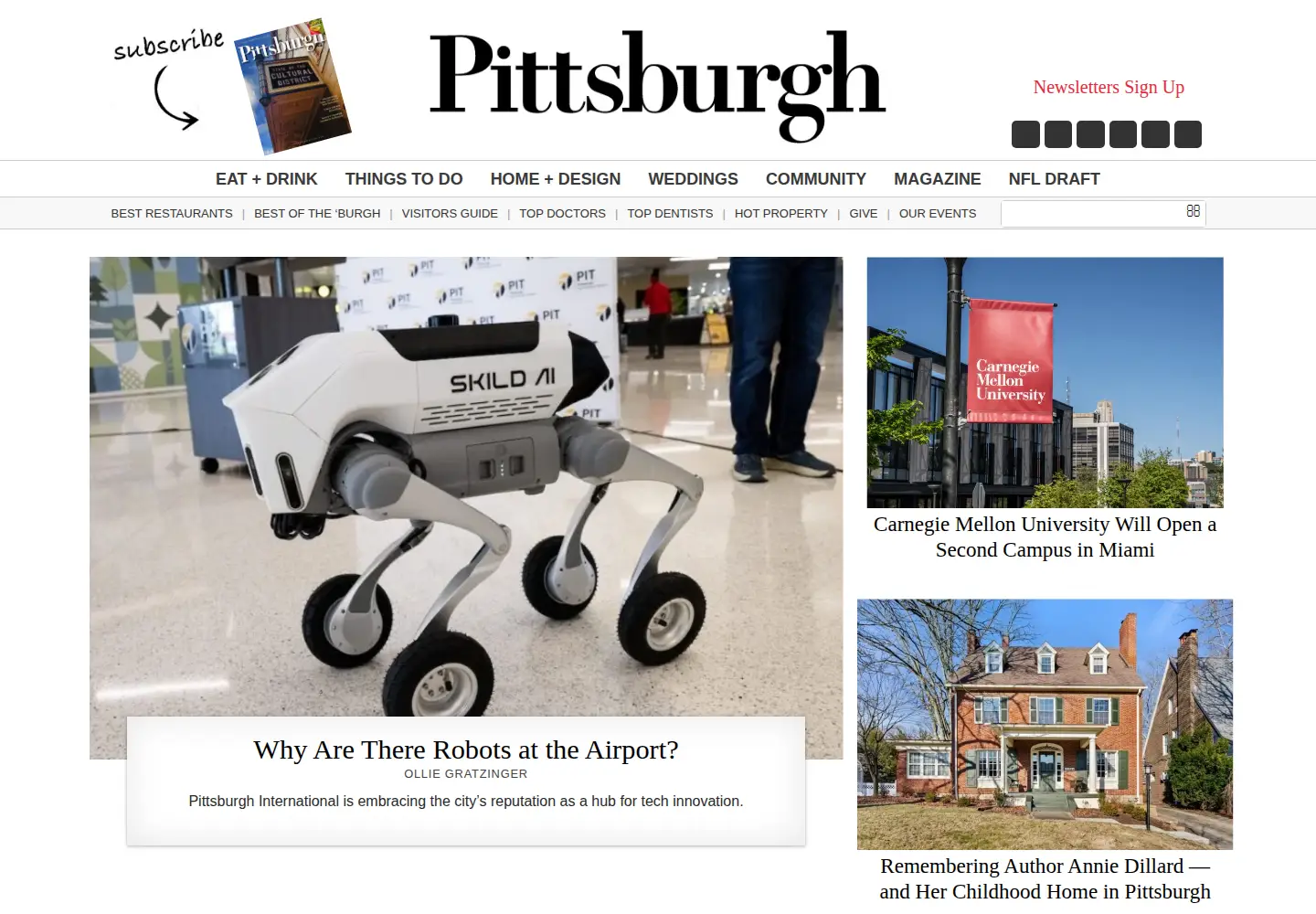 Screenshot of pittsburghmagazine.com