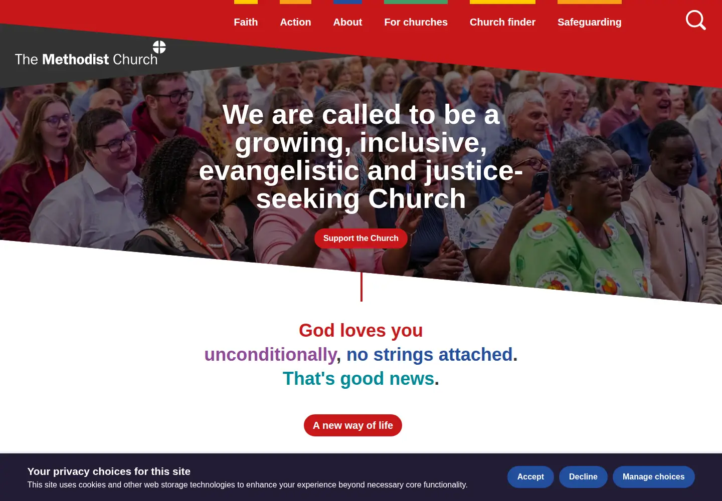 Screenshot of methodist.org.uk