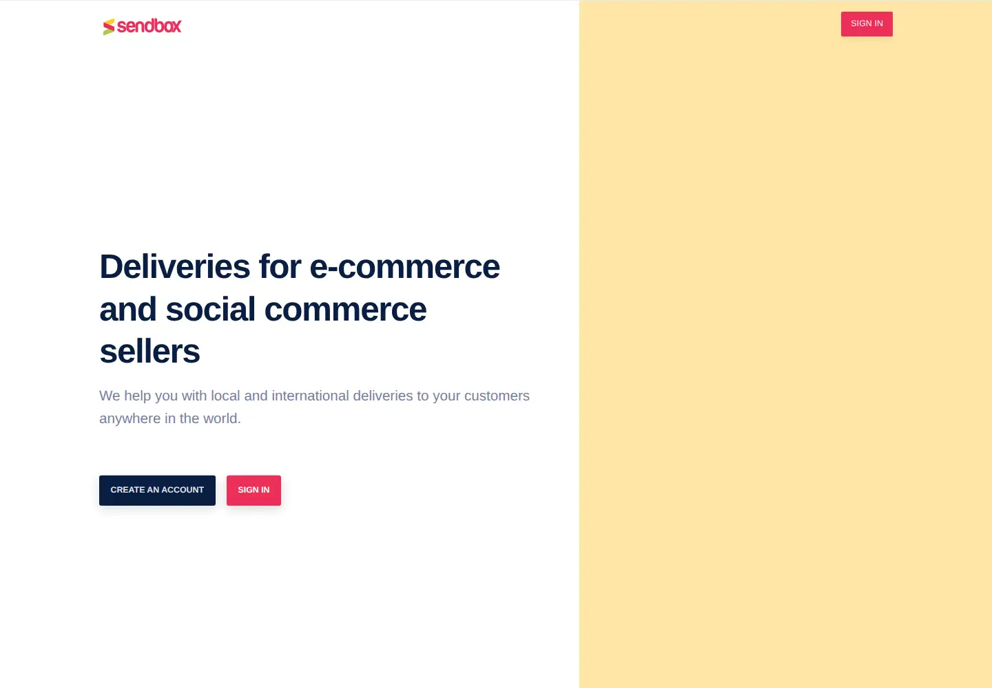 Screenshot of sendbox.co