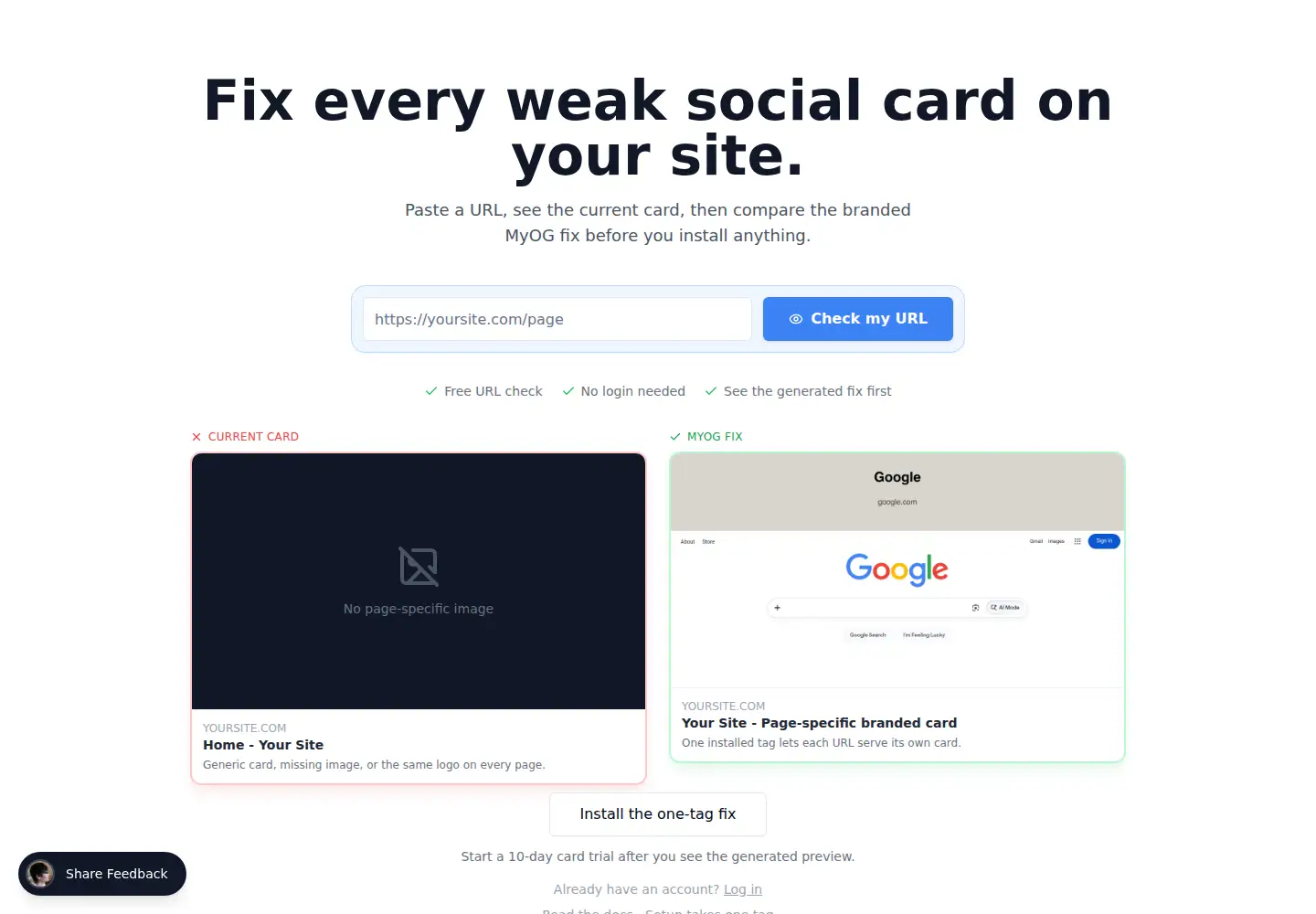 Screenshot of myog.social