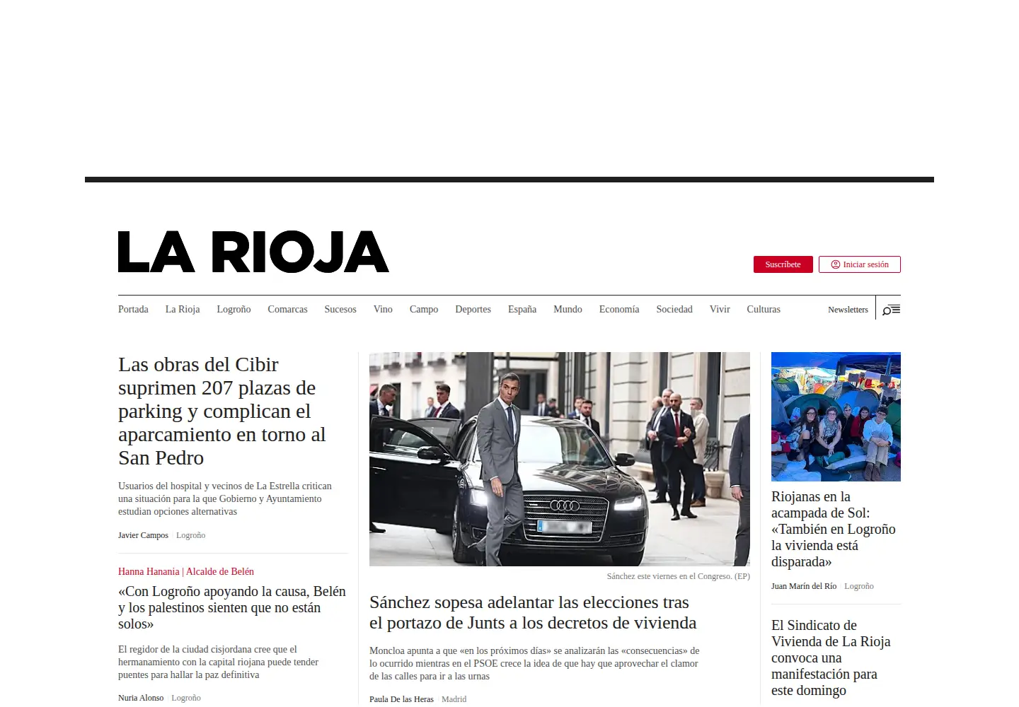 Screenshot of larioja.com