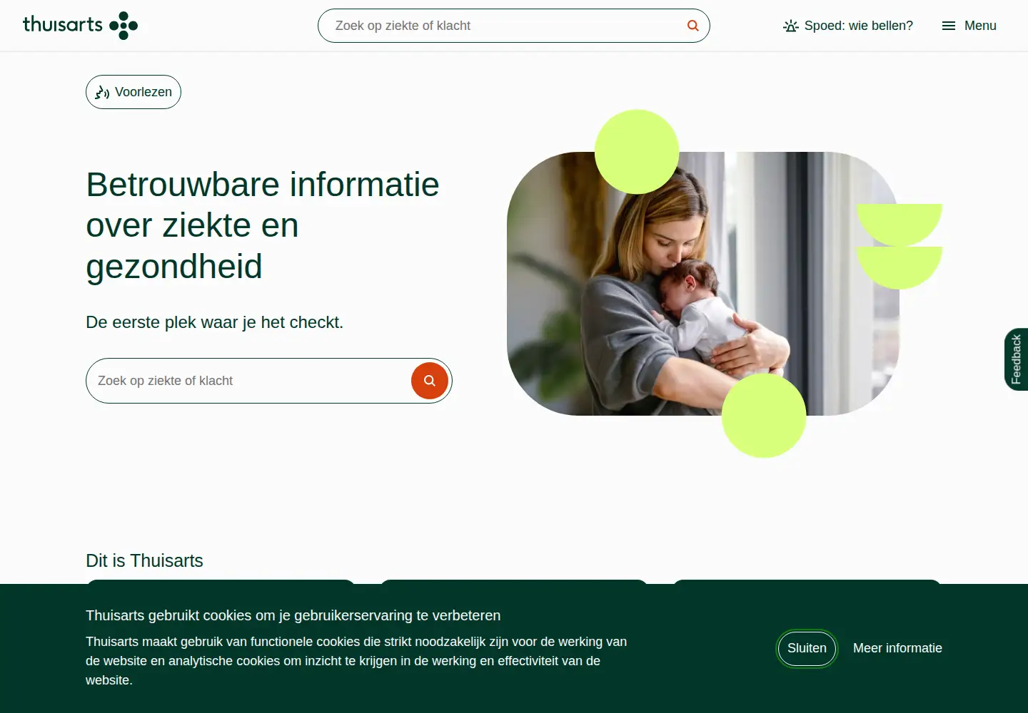 Screenshot of thuisarts.nl