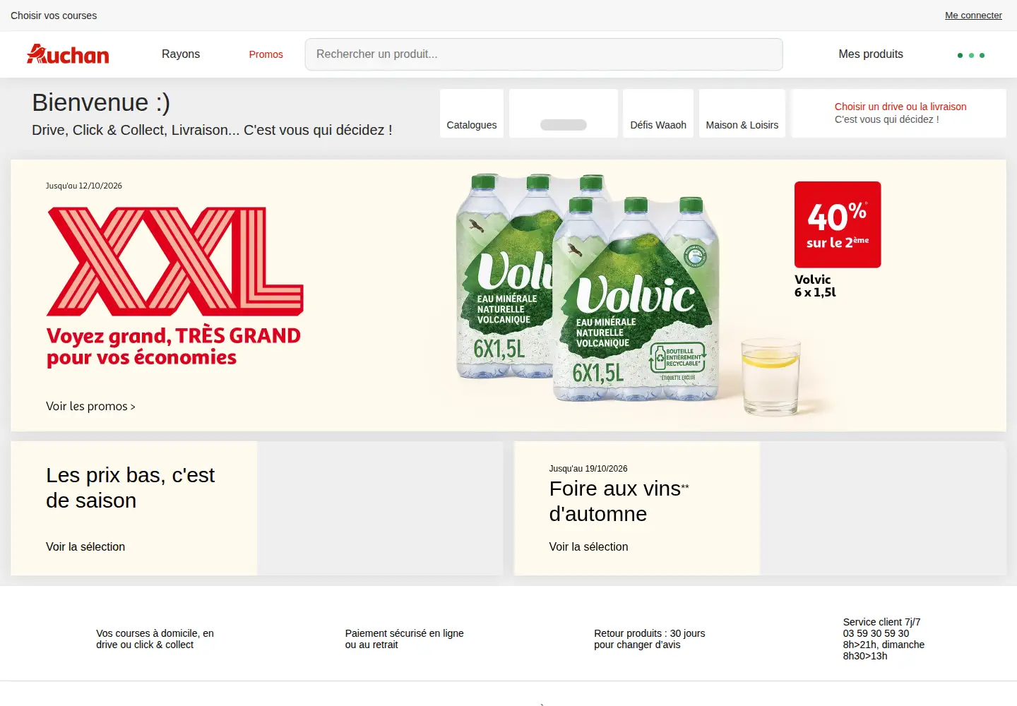 Screenshot of auchan.fr