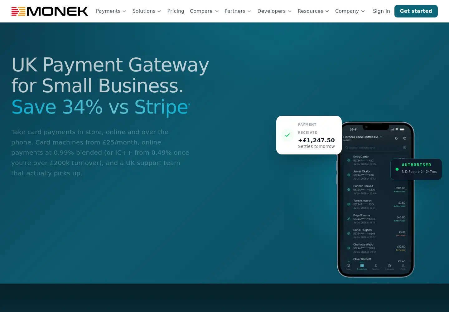 Screenshot of monek.com