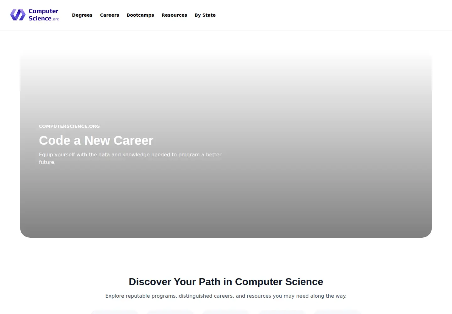 Screenshot of computerscience.org