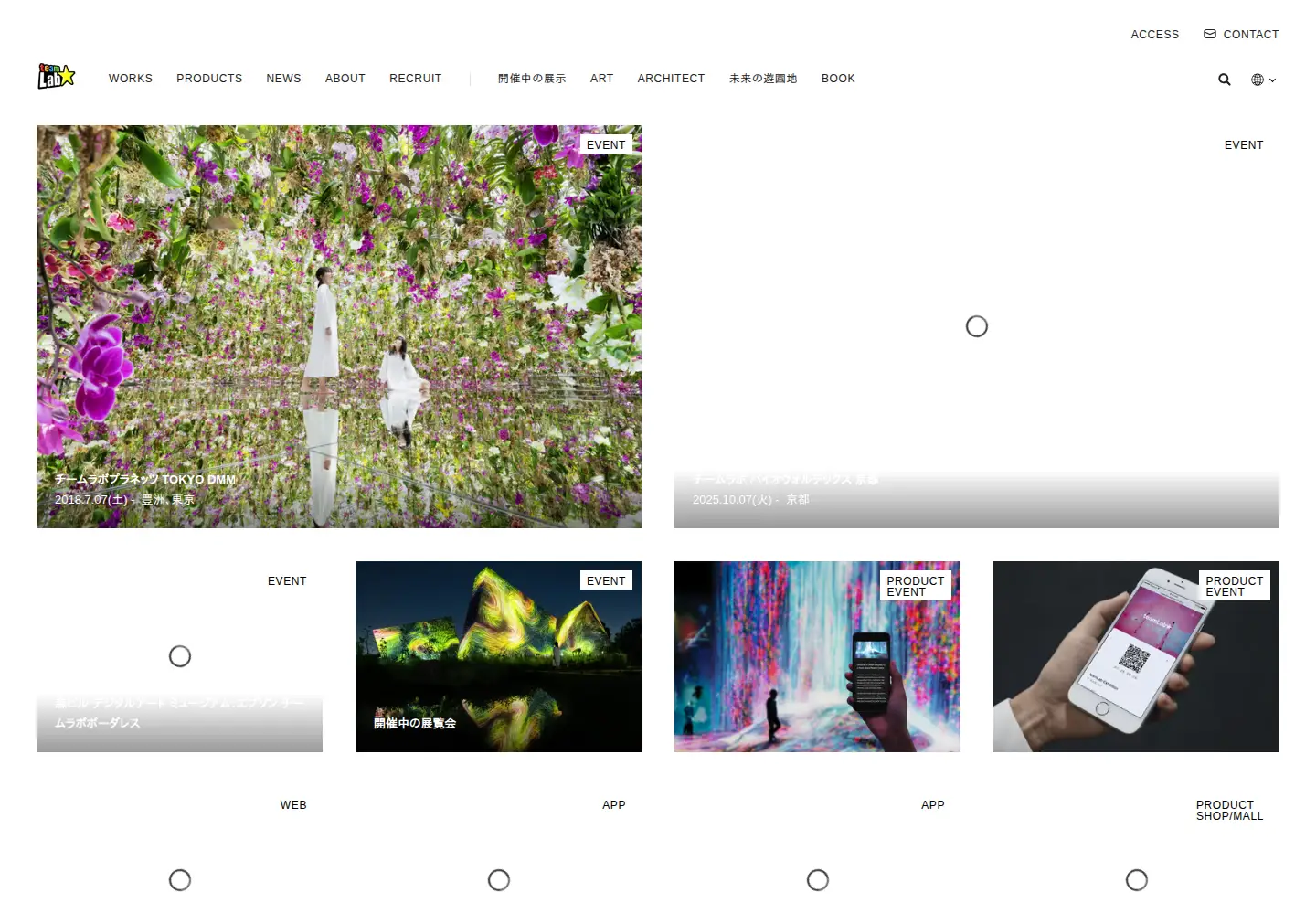 Screenshot of team-lab.com