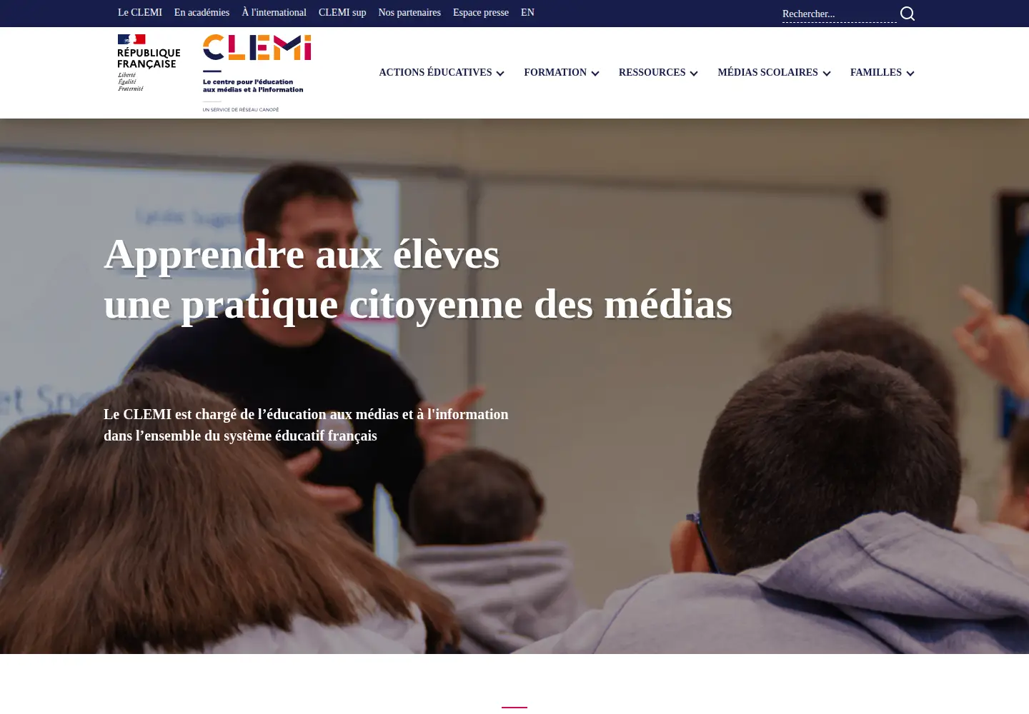 Screenshot of clemi.fr