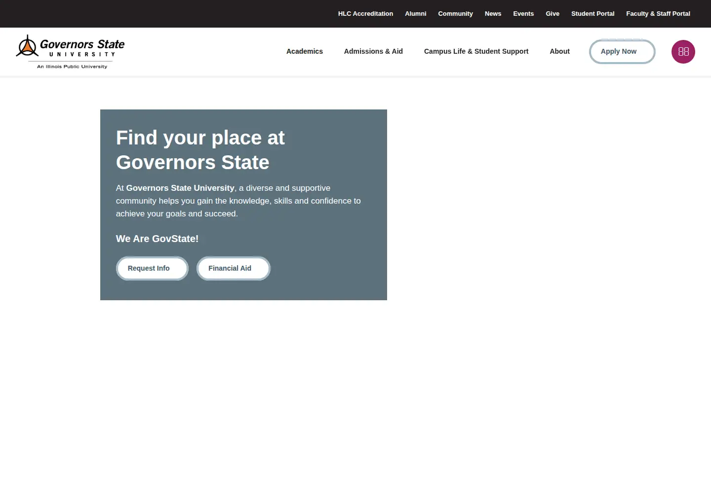 Screenshot of govst.edu