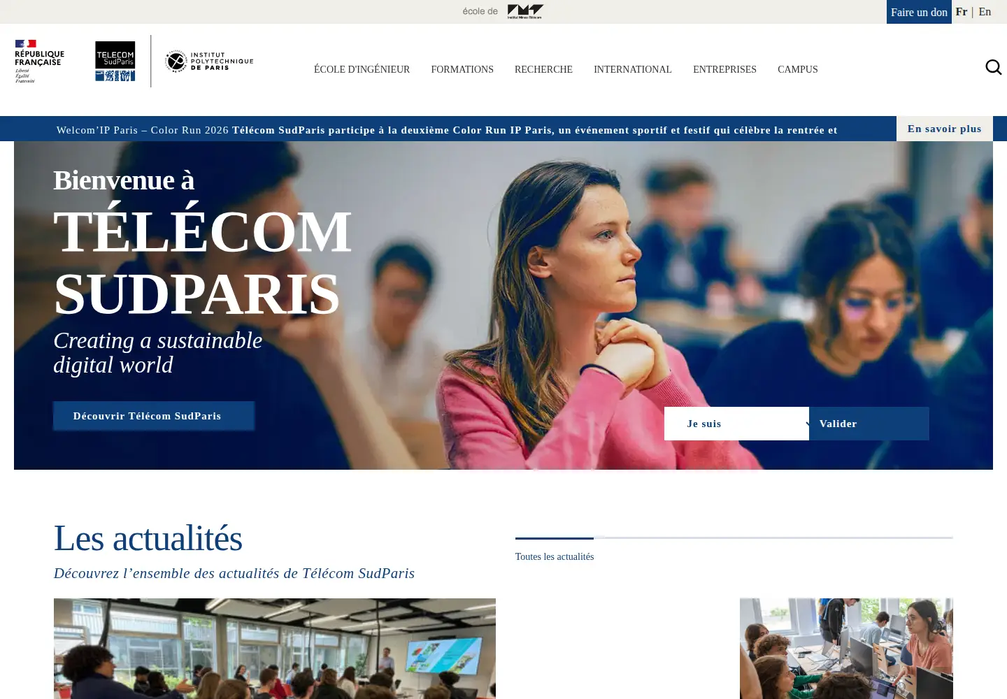 Screenshot of telecom-sudparis.eu