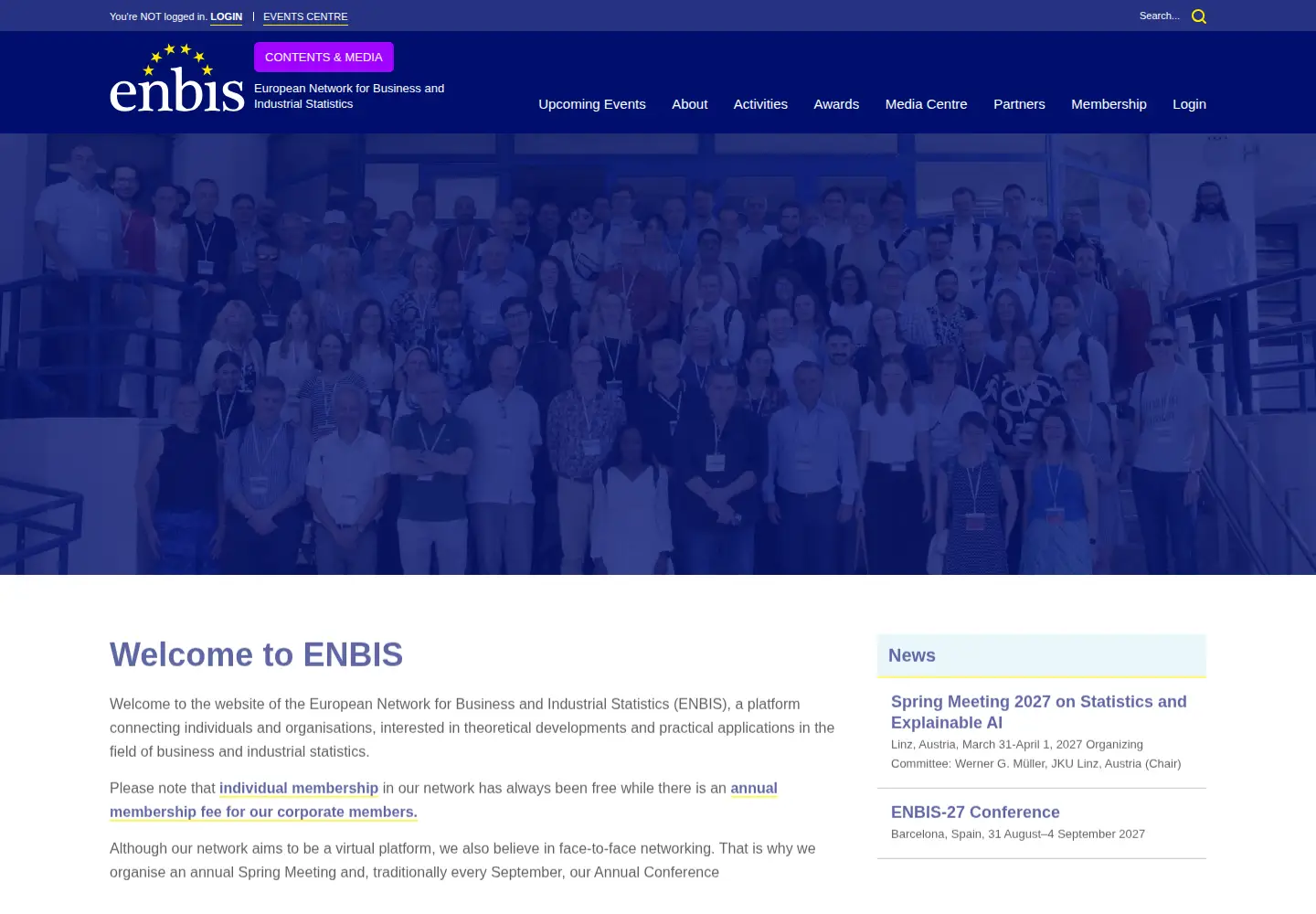 Screenshot of enbis.org