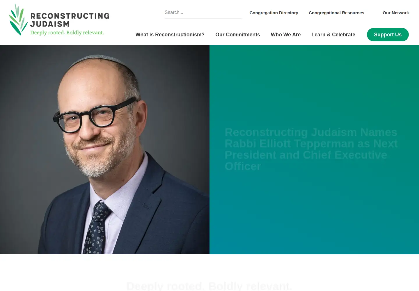 Screenshot of reconstructingjudaism.org
