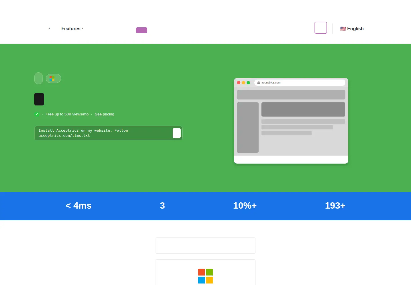 Screenshot of acceptrics.com