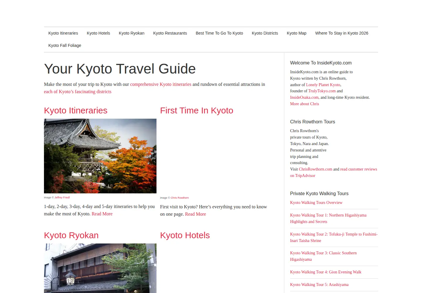 Screenshot of insidekyoto.com