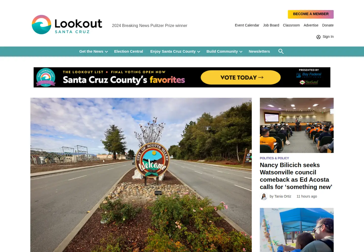 Screenshot of lookout.co