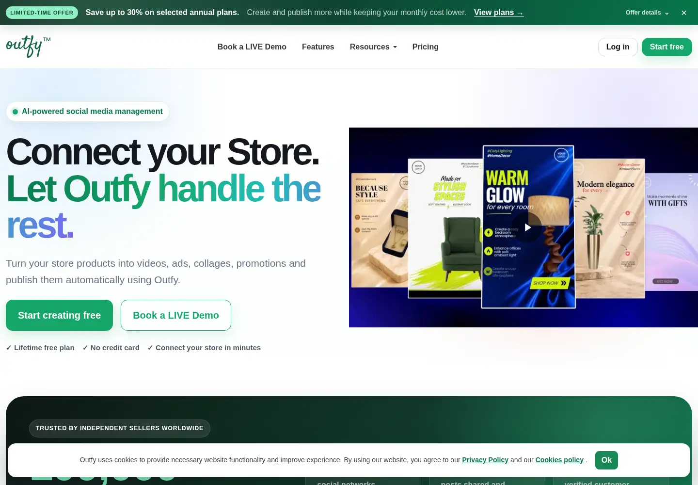Screenshot of outfy.com