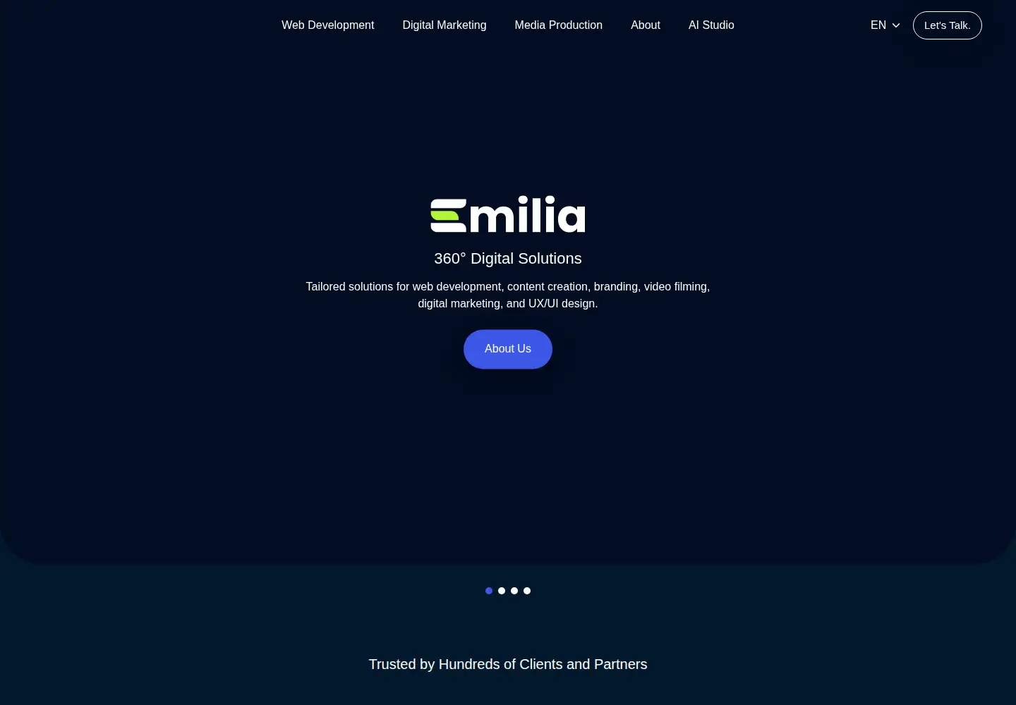 Screenshot of emilia.digital