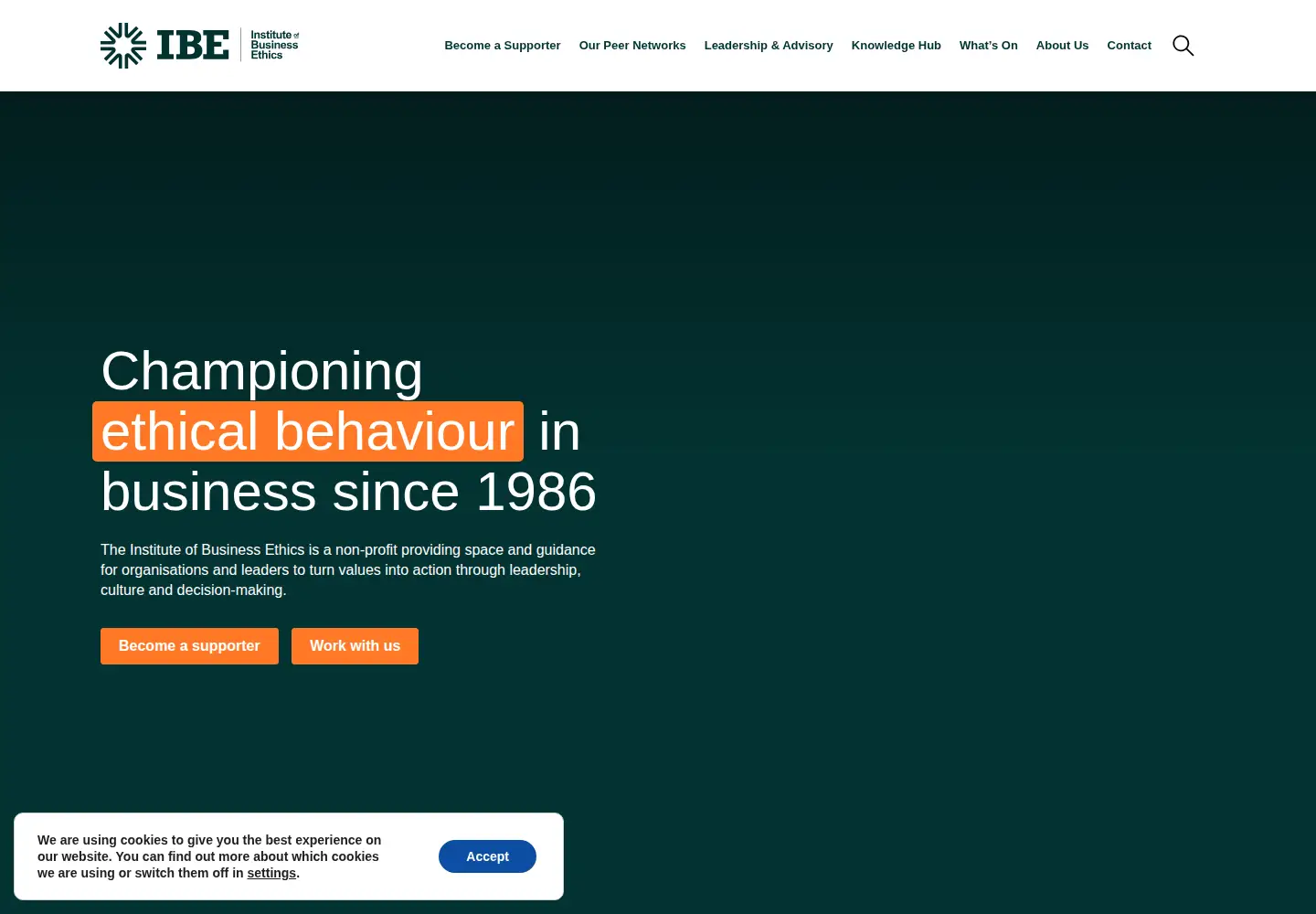 Screenshot of ibe.org.uk