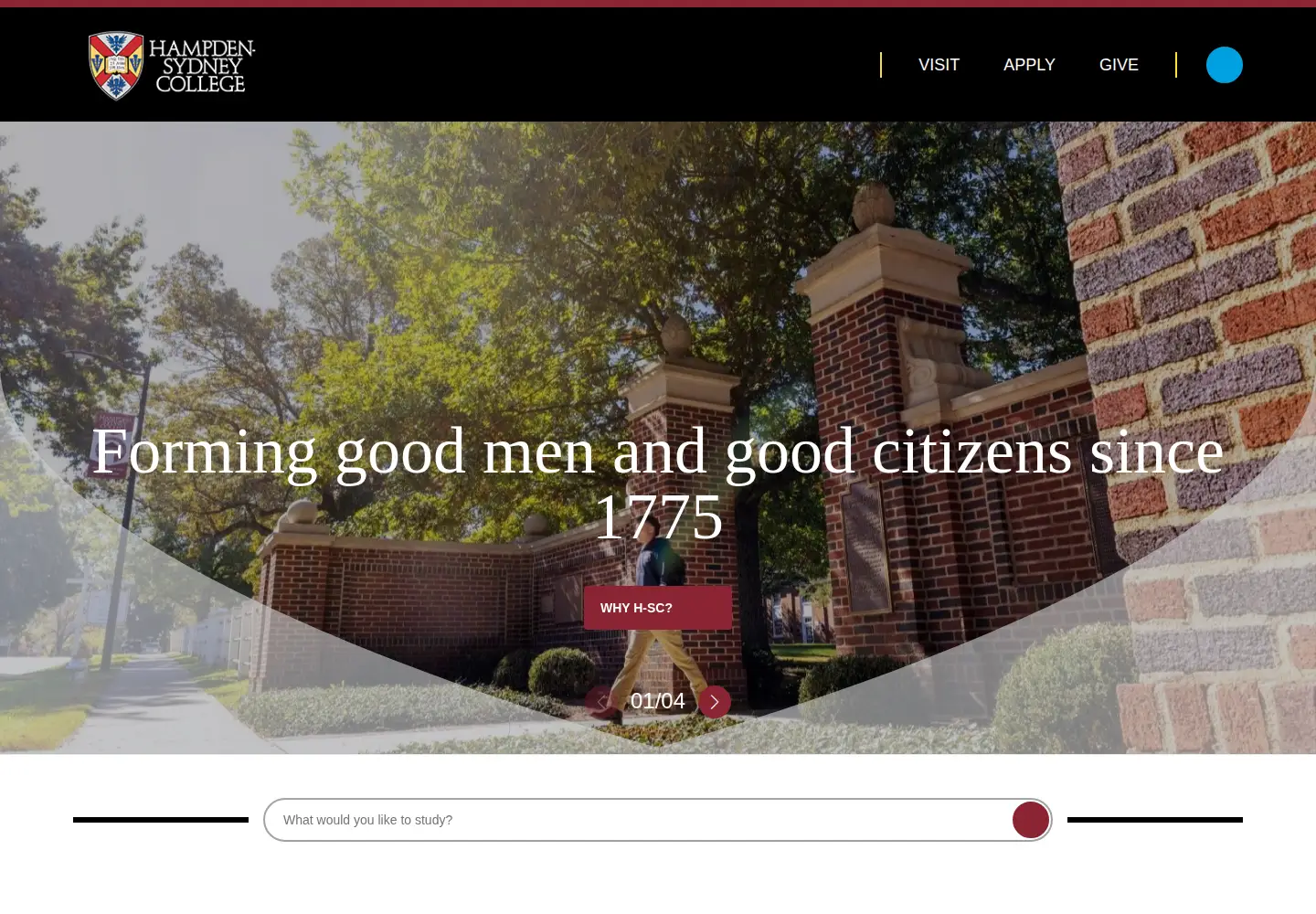 Screenshot of hsc.edu