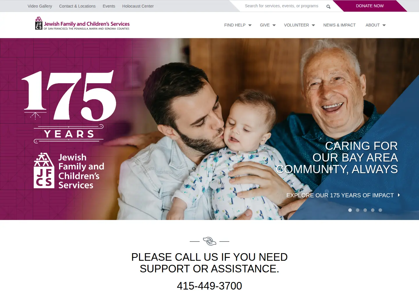 Screenshot of jfcs.org