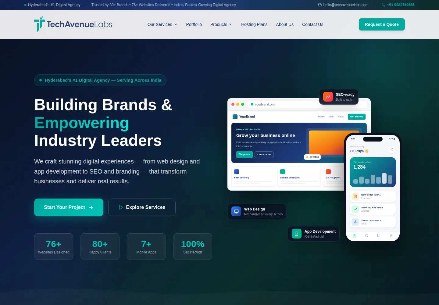 Screenshot of techavenuelabs.com