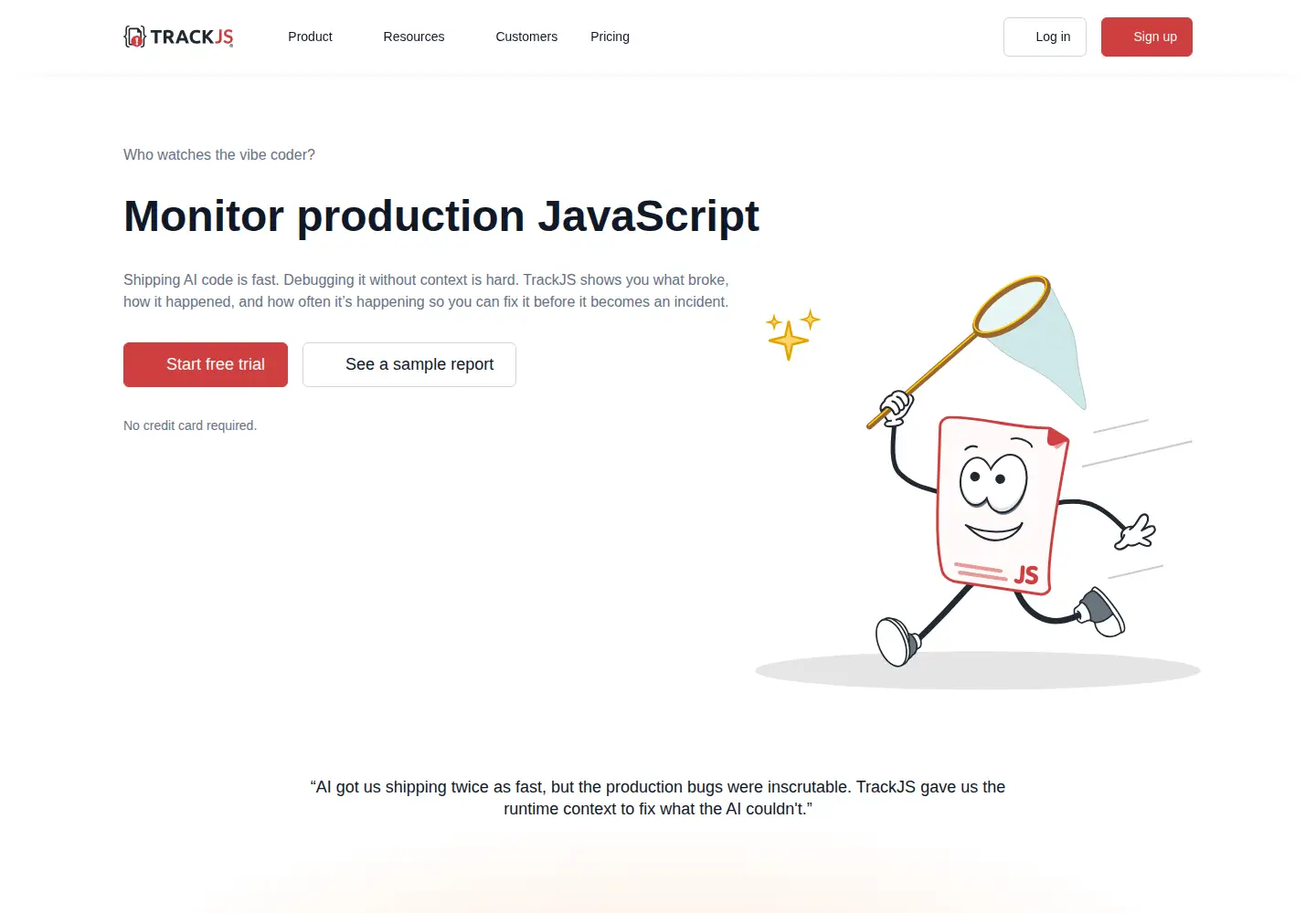 Screenshot of trackjs.com