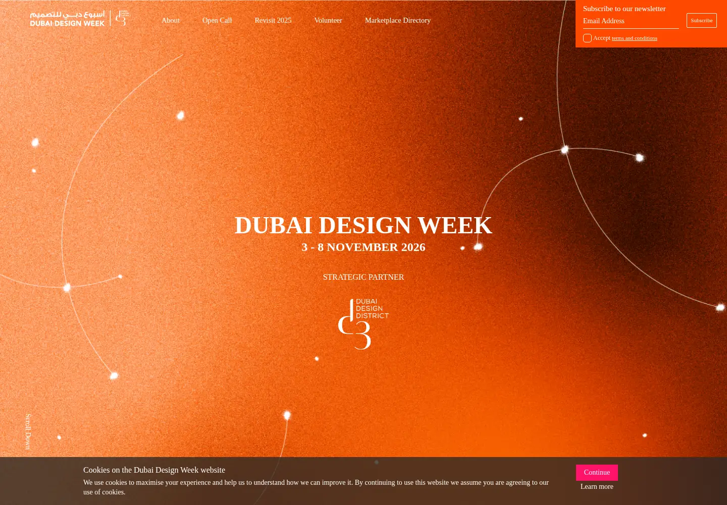 Screenshot of dubaidesignweek.ae