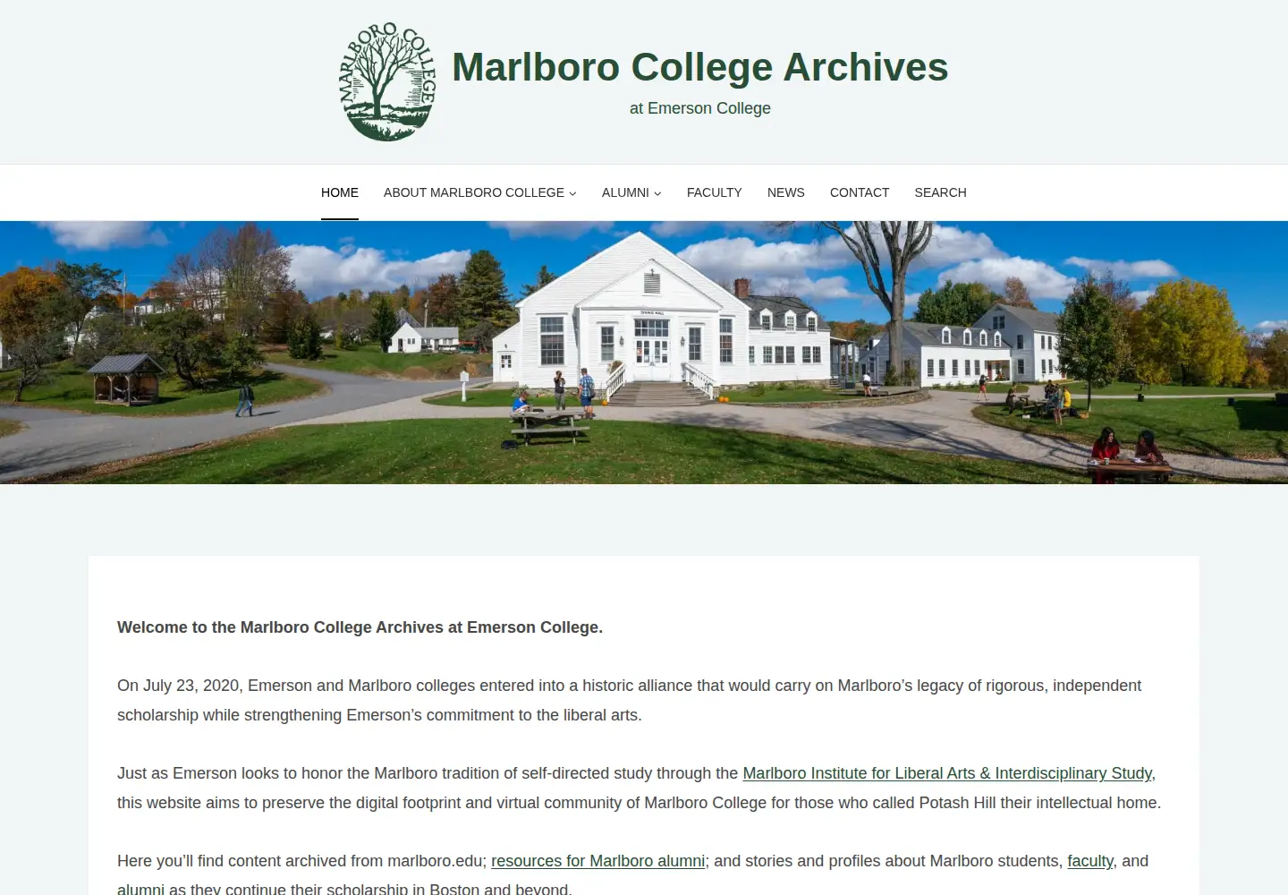 Screenshot of marlboro.edu