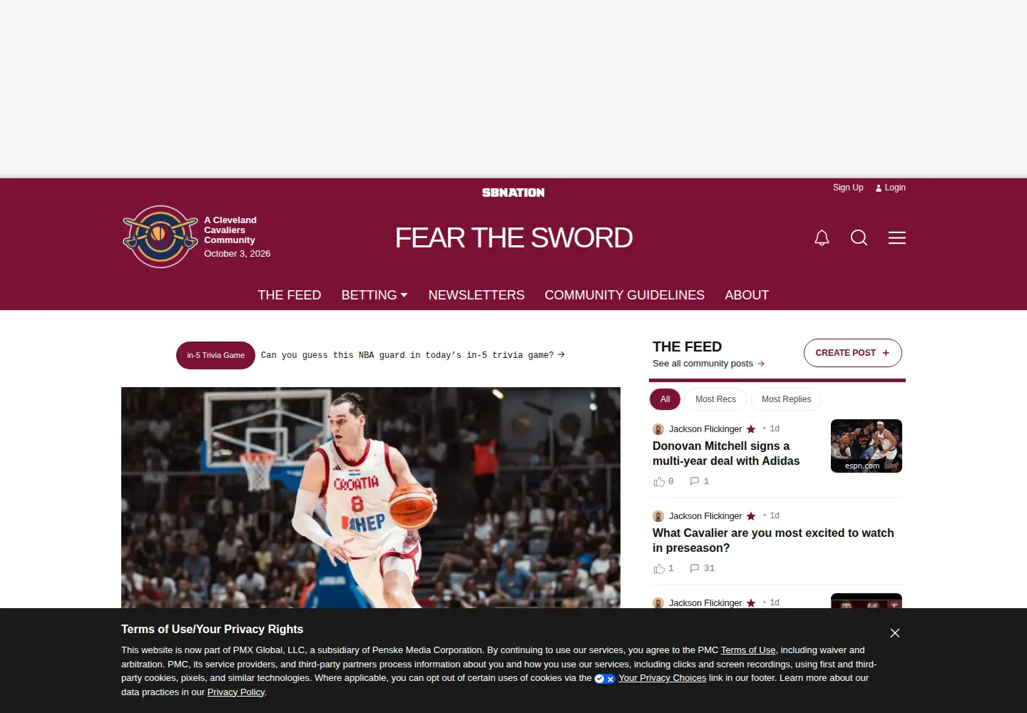 Screenshot of fearthesword.com