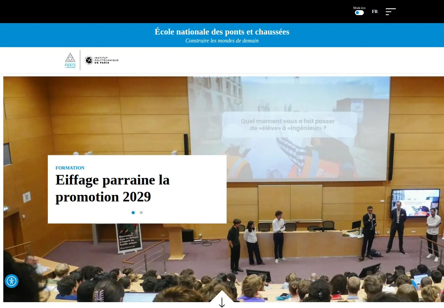 Screenshot of ecoledesponts.fr