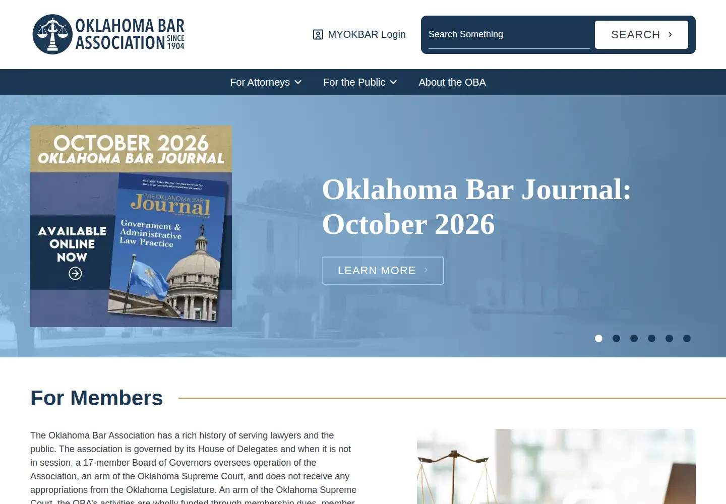 Screenshot of okbar.org