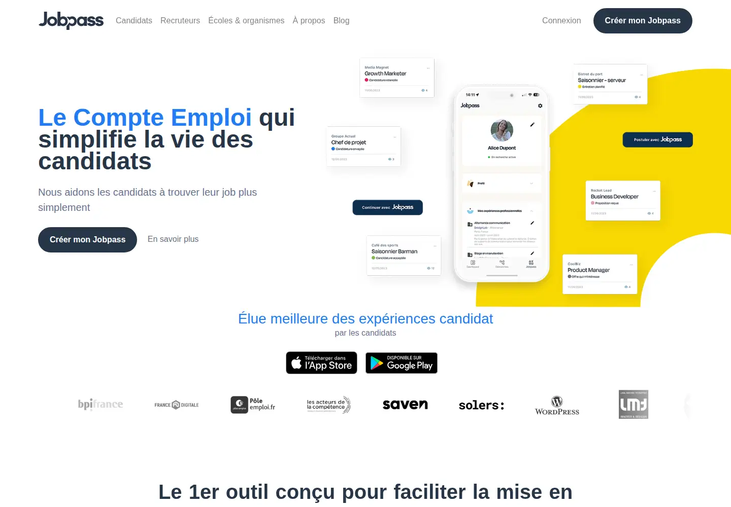 Screenshot of jobpass.com