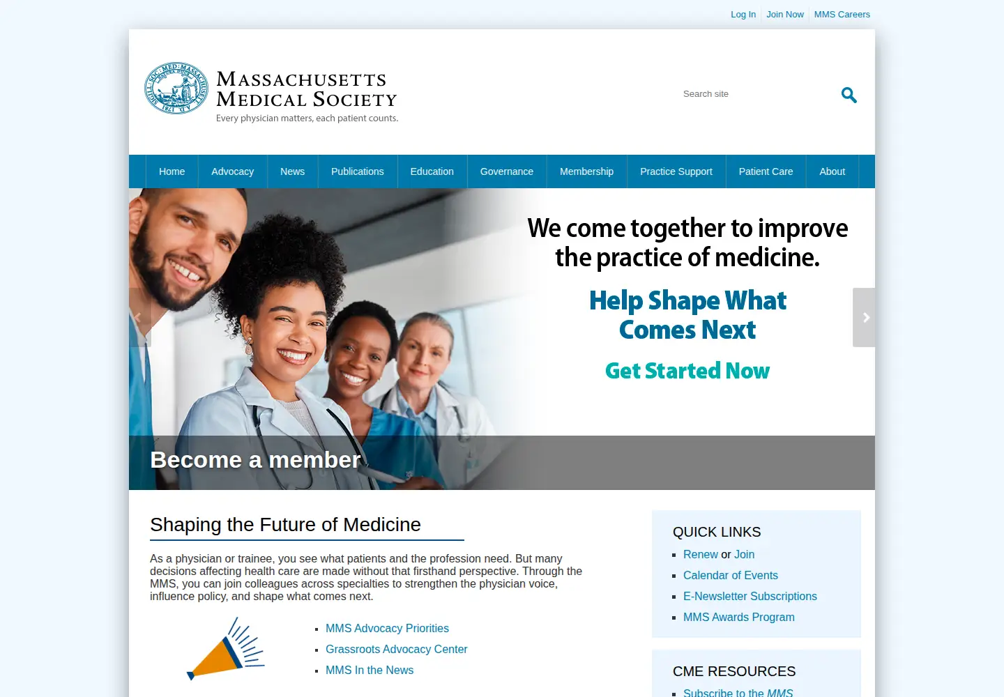 Screenshot of massmed.org