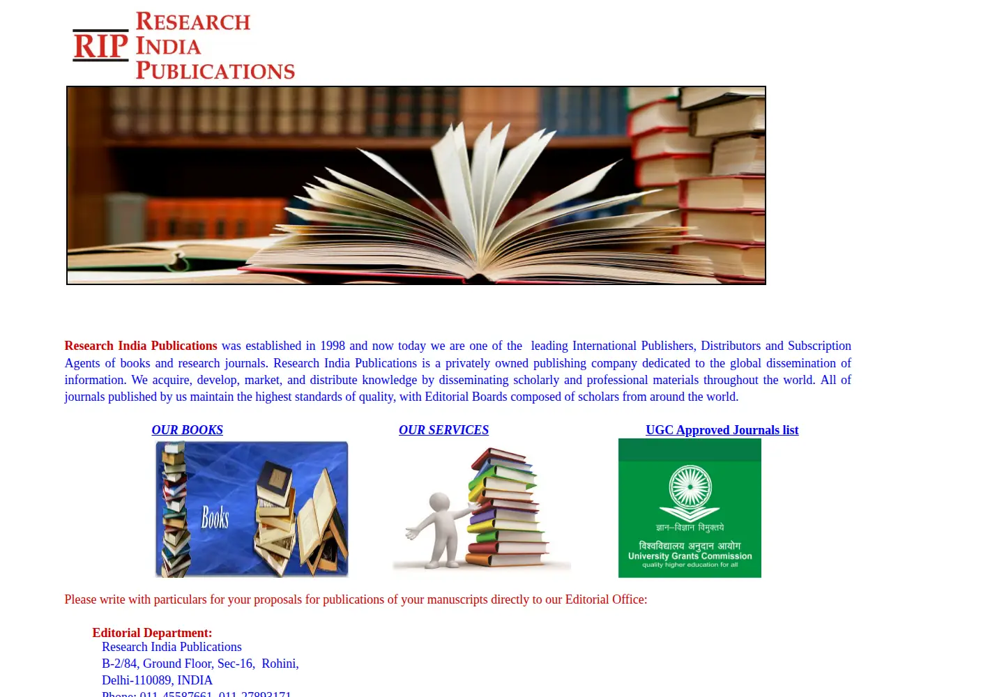 Screenshot of ripublication.com