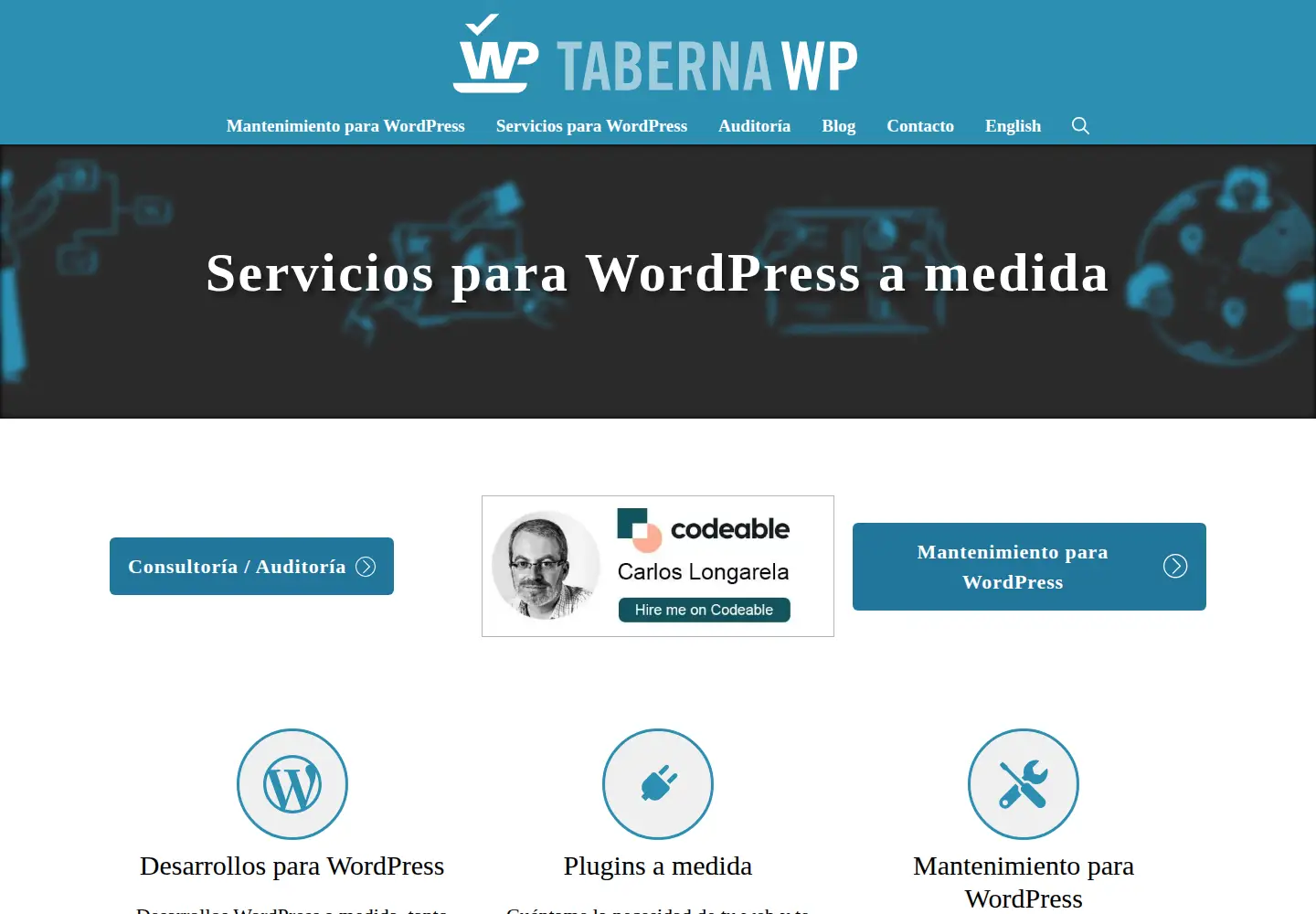 Screenshot of tabernawp.com