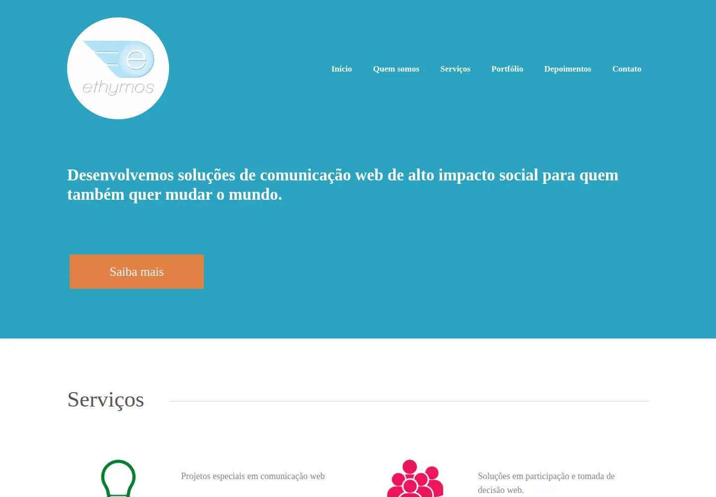 Screenshot of ethymos.com.br
