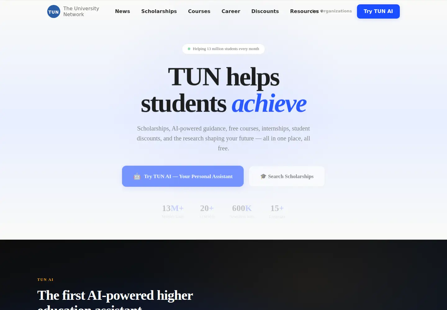 Screenshot of tun.com