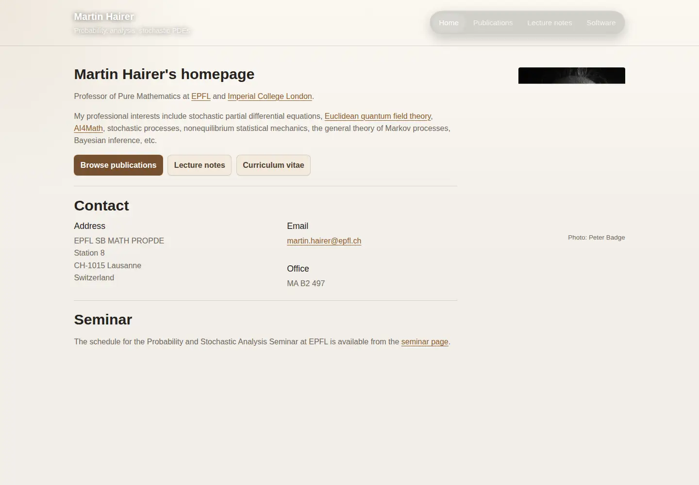 Screenshot of hairer.org