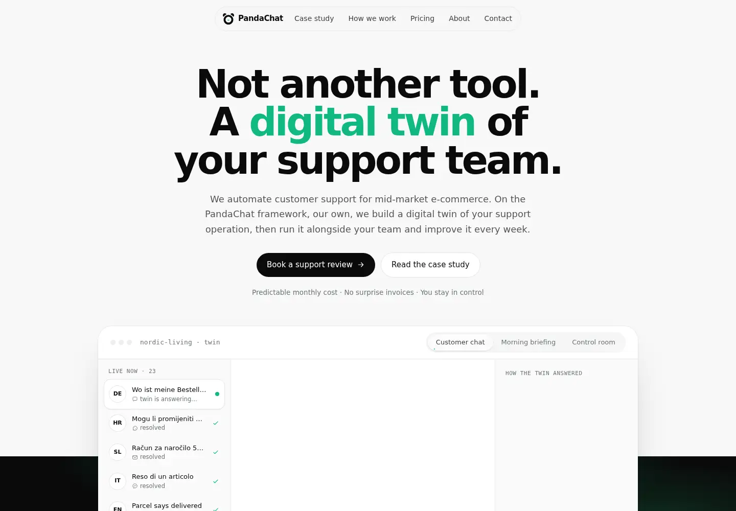 Screenshot of pandachat.ai